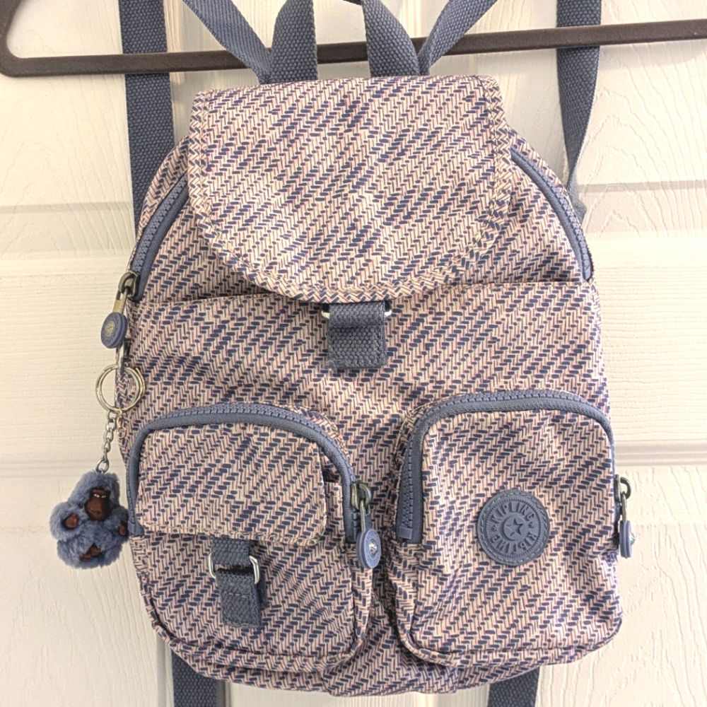 Kipling Live.Light Lovebug Backpack Blue And Pink - image 1